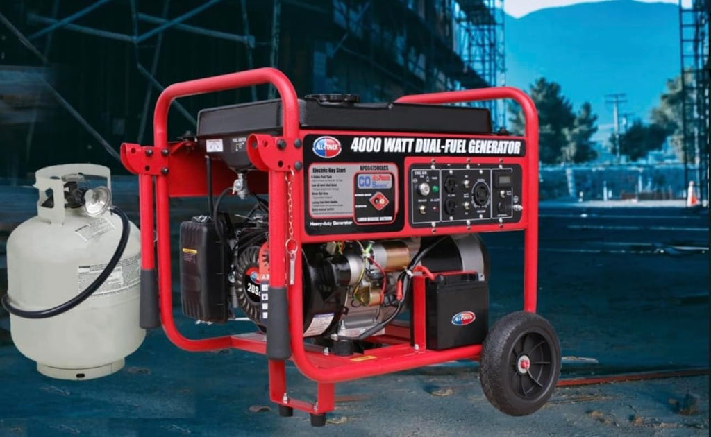 All Power, APGG4000, 4000-Watt Gasoline Powered Portable Generator with Mobility Cart, Electric Start