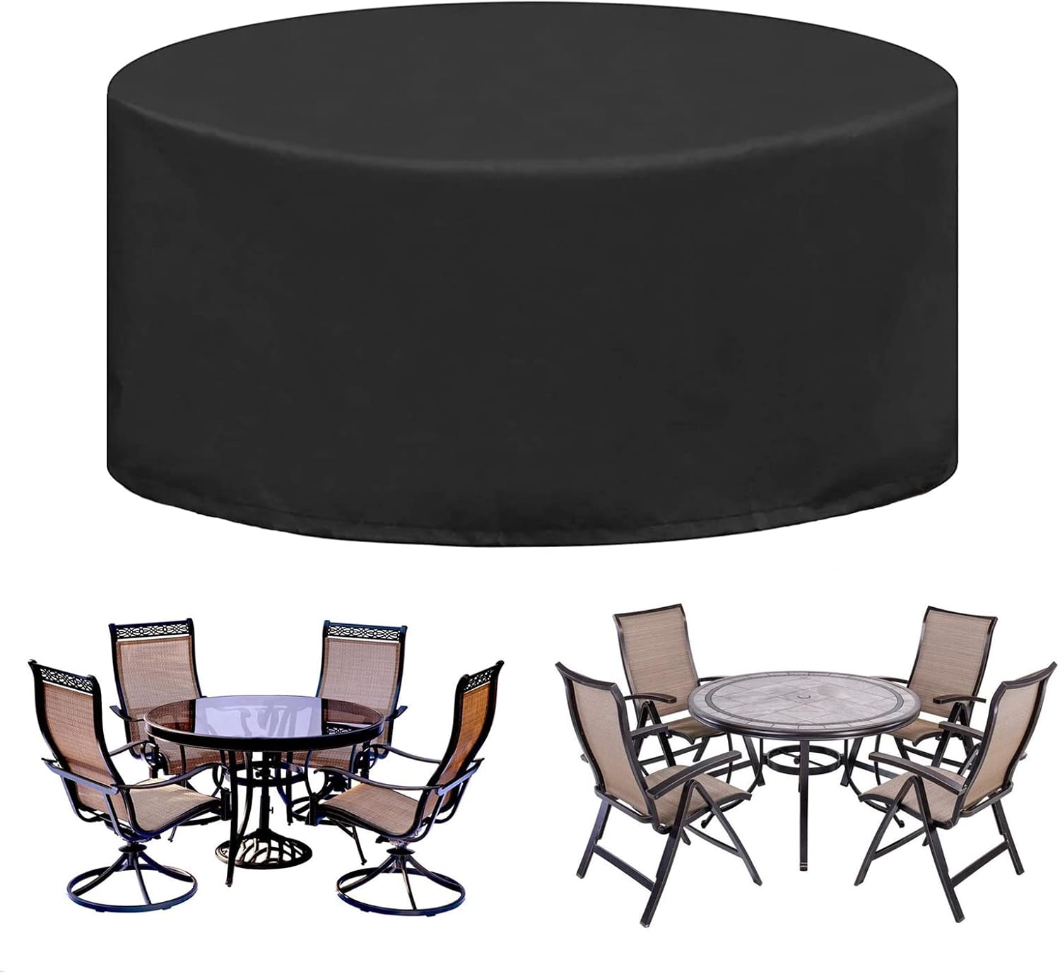 Garden Table Cover Heavy Duty 118' D x 39' H, Extra Large Outdoor Furniture Set Covers, 100% Waterproof Outdoor Couch Cover, 420D All Weather Protection Covers (300x100cm)