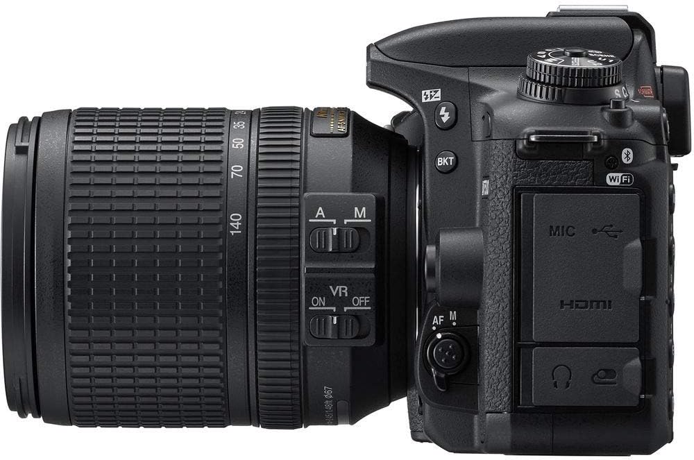 Nikon D7500 DSLR Camera with 18-140mm Lens (1582) + 64GB Memory Card + Case + Corel Photo Software + 2 x EN-EL 15 Battery + Card Reader + LED Light + Filter Kit + Wide Angle Lens + More