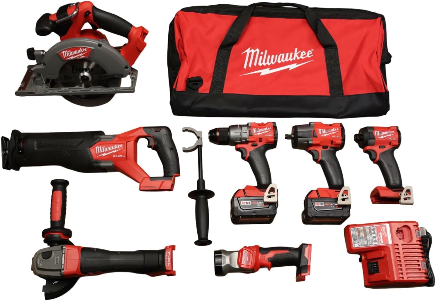 2997-27 M18 18-Volt Lithium-Ion Brushless Cordless Combo Kit (7-Tool) W/ (2) 5.0 Ah Batteries, (1) Charger, (2) Tool Bags
