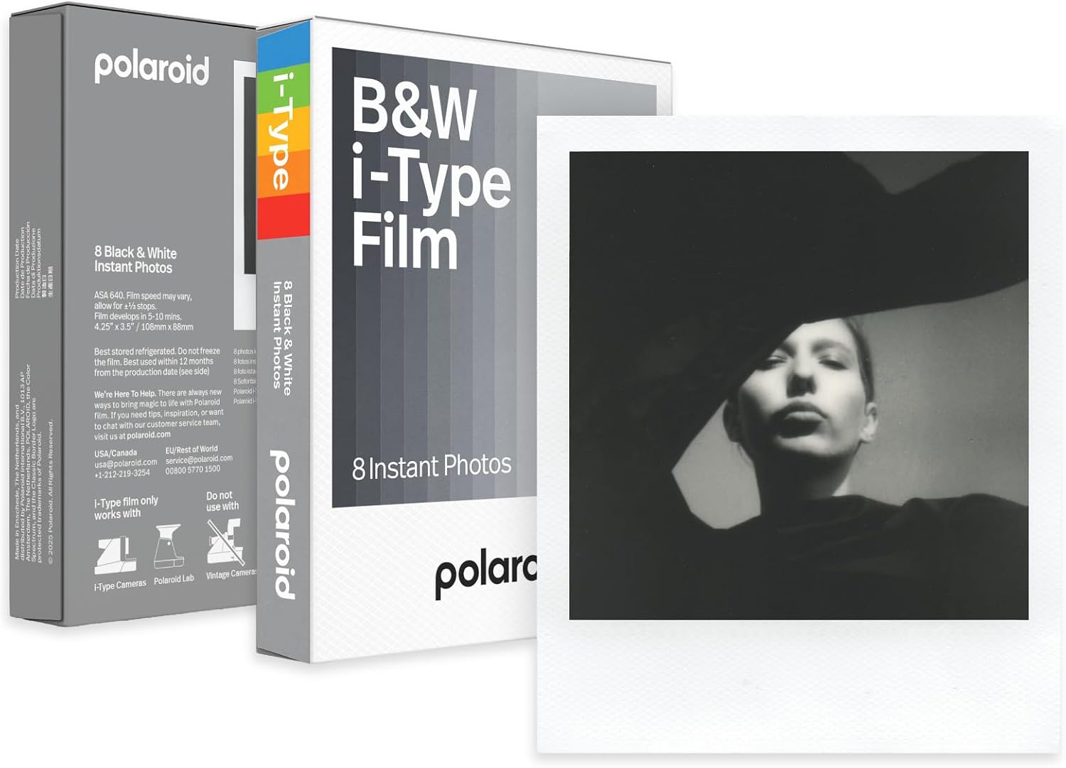 Polaroid Now Plus Generation 3 Instant Camera with Two-Lens Autofocus System and Manual Mode (White) Bundle with Film Kit and B&W Film for i-Type Cameras (3 Items)