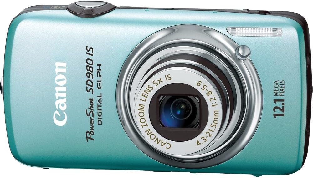 Canon PowerShot SD980IS 12.1MP Digital Camera with 5x Ultra Wide Angle Optical Image Stabilized Zoom and 3-inch LCD (Blue)