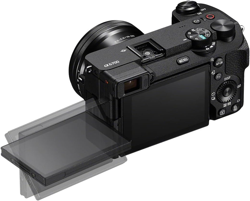 Sony Alpha 6700 – APS-C Interchangeable Lens Camera with 26 MP Sensor, 4K Video, AI-Based Subject Recognition, Log Shooting, LUT Handling and Vlog Friendly Functions, Black
