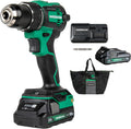 Metabo HPT 18V MultiVolt 1/2' Cordless Brushless Driver Drill Kit, High Power Drill Set with Bag, 2 Lithium-Ion Metabo Batteries and Charger, Compact Lightweight Power Driver, DS18DEX