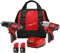 M12 12-Volt Lithium-Ion Cordless Drill Driver/Impact Driver Combo Kit (2-Tool) with Free M12 1.5Ah Battery (2-Pack)