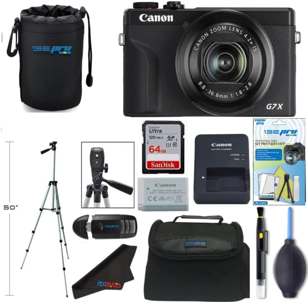 Canon PowerShot G7 X Mark II (Black) (w/Pro Accessories Bundle)