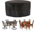 Dining Table Chair Set Cover 130' D x 47' H, 420D Waterproof Garden Table Set Cover, Extra Large Outdoor Furniture Set Covers, Heavy Duty Gas BBQ Grill Cover (330x120cm)