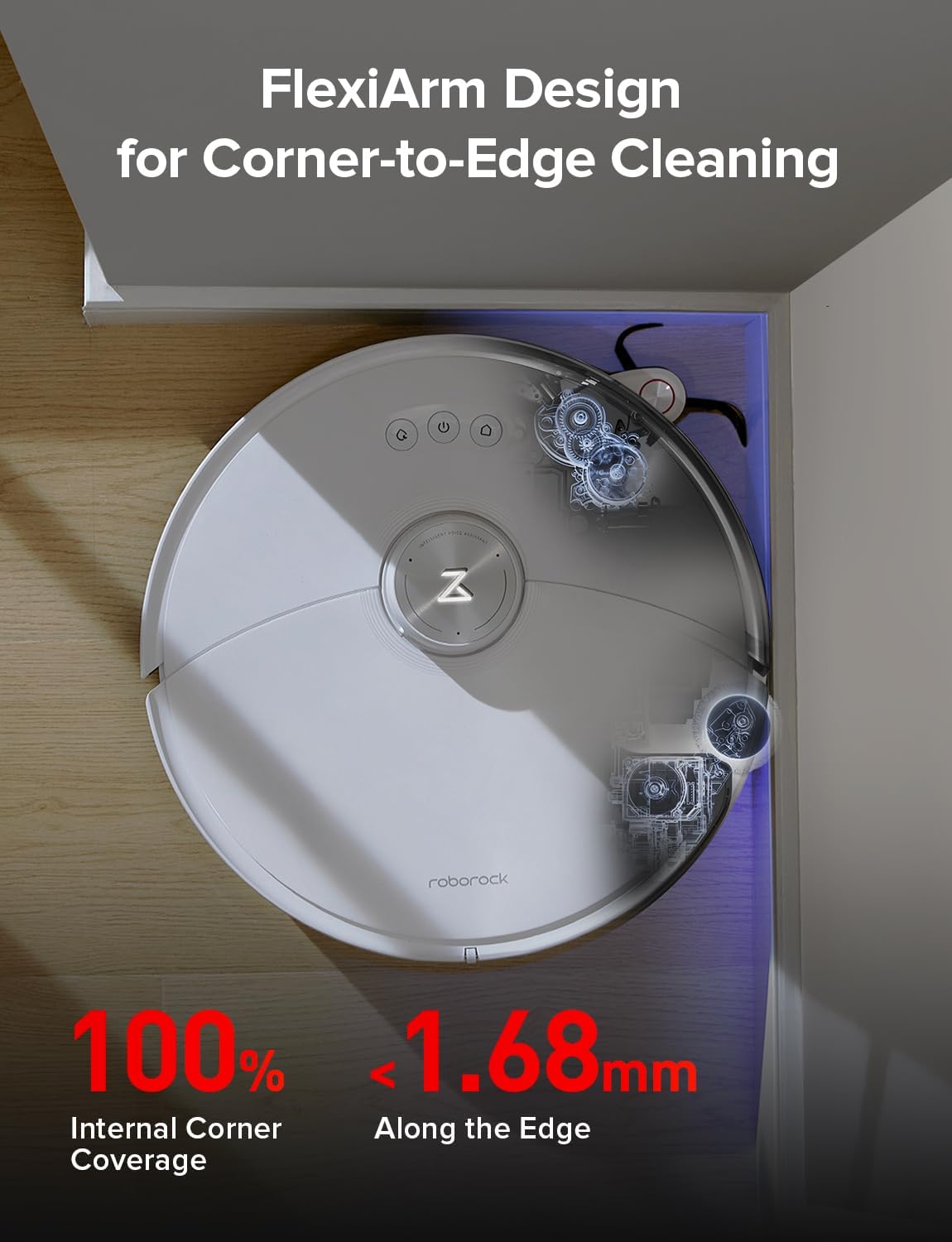 roborock S8 MaxV Ultra Robot Vacuum & Sonic Mop, 10000 Pa Suction, Corner to Edge Deep Cleaning, Hot Air Self-Drying, Auto Empty & Refill, Detergent Dispenser, Obstacle Avoidance,White (Renewed)