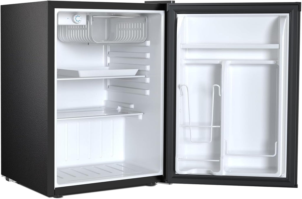 Antarctic Star 2.56 Cu.Ft. Mini Fridge with Freezer, Small Refrigerators with Adjustable Thermostat, Low Noise, Energy Saving, Compact Refrigerators for College Dorm, Office, Bedroom, Apartment, Black