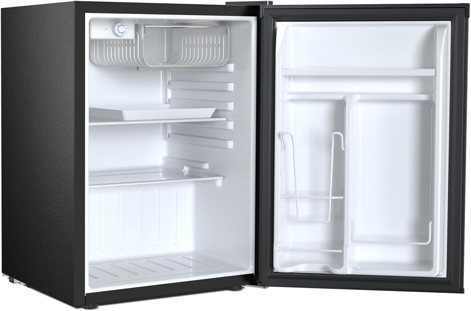 Antarctic Star 2.56 Cu.Ft. Mini Fridge with Freezer, Small Refrigerators with Adjustable Thermostat, Low Noise, Energy Saving, Compact Refrigerators for College Dorm, Office, Bedroom, Apartment, Black
