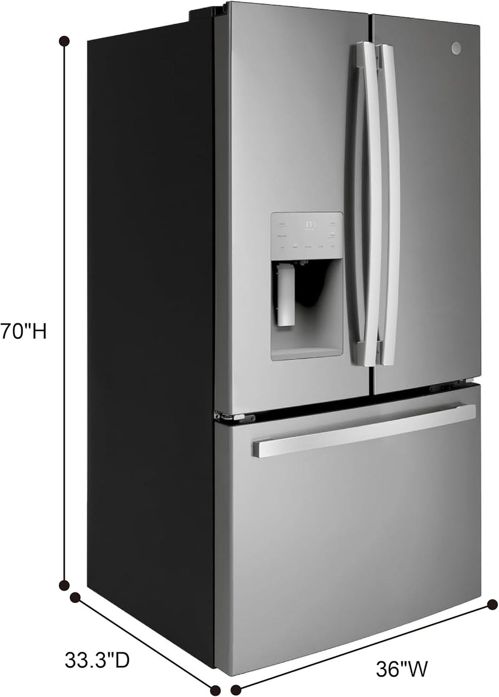 GE 25.6 Cu. Ft. Fingerprint Resistant French-Door Refrigerator