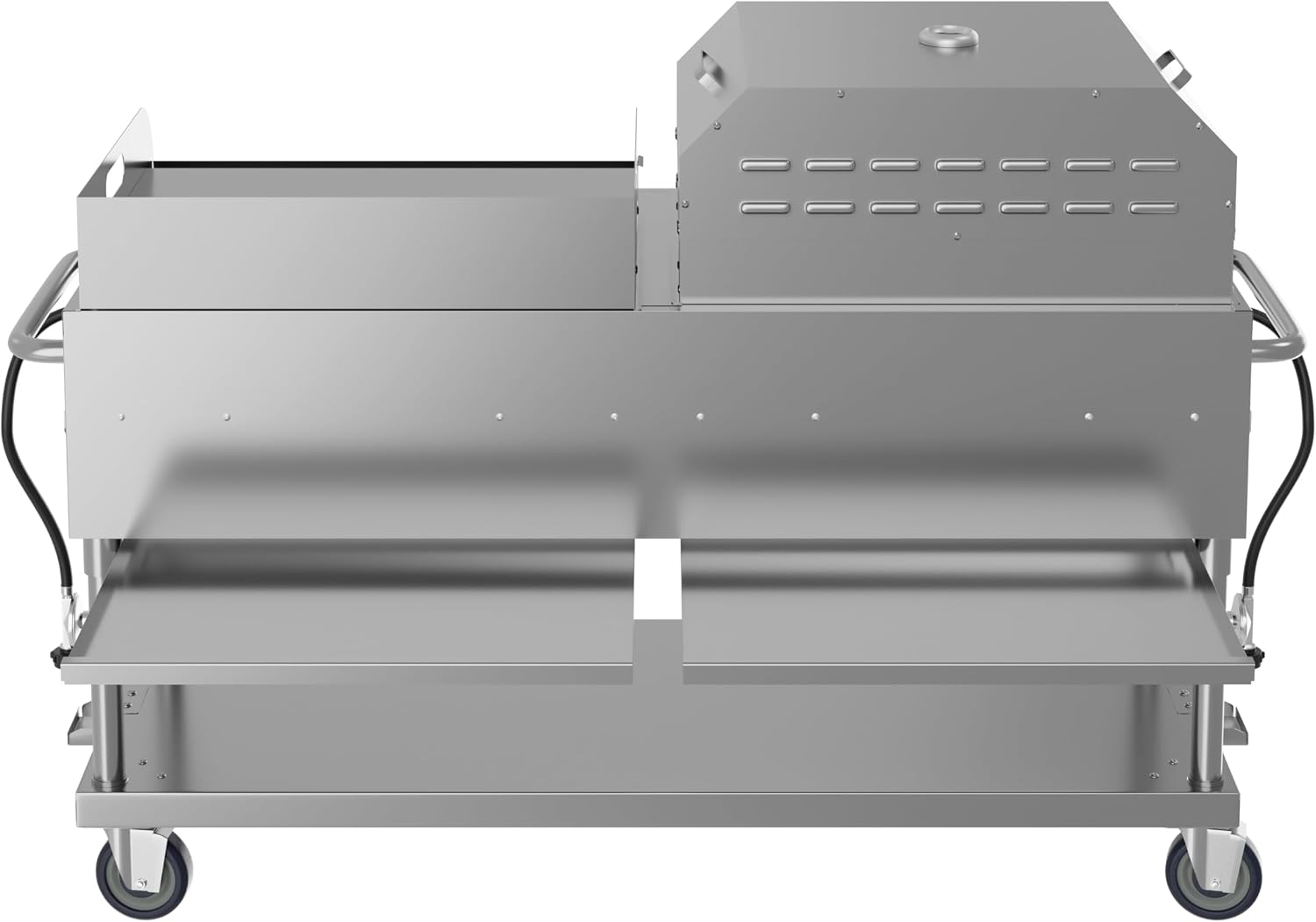 KoolMore 60 in. 8-Burner Commercial Outdoor Propane Gas BBQ Grill with 30 in. Griddle and 30 in. Pizza Oven in Stainless-Steel, ETL Listed (CGKIT6-G30P30)