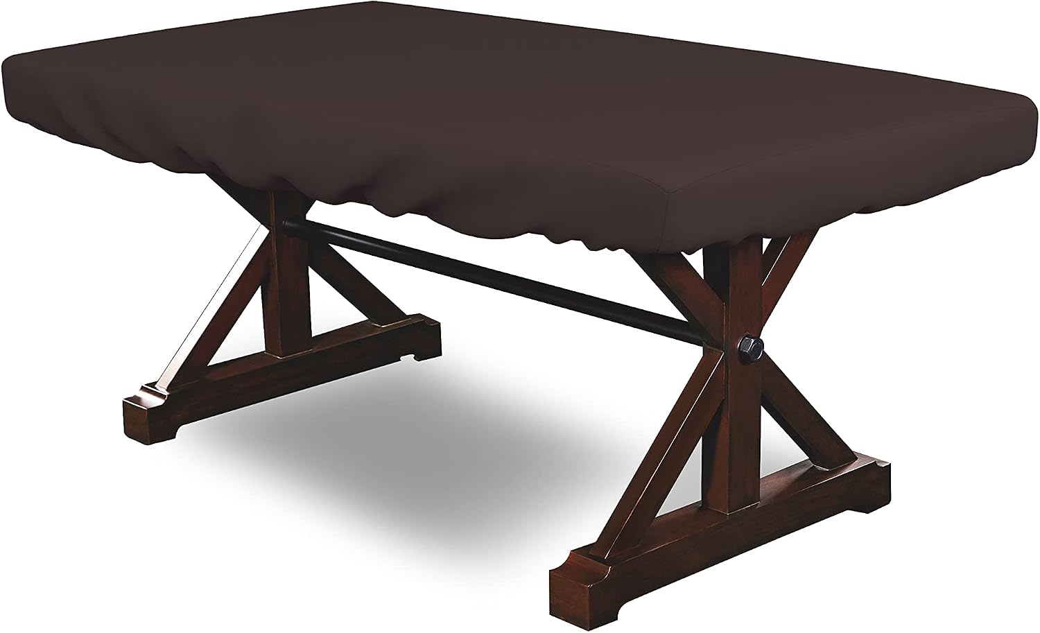 Covers & all Poker Table Cover 12 Oz Waterproof - 100% Weather Resistant Outdoor Game Table Cover with Elastic at 4 Sides (94' W x 44' D x 8' H Inches, Coffee)