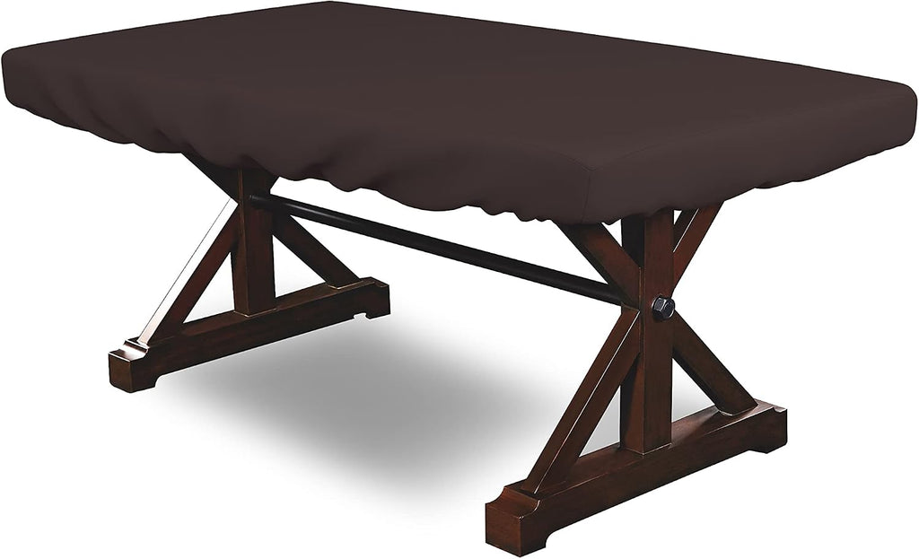 Covers & all Poker Table Cover 12 Oz Waterproof - 100% Weather Resistant Outdoor Game Table Cover with Elastic at 4 Sides (96' W x 44' D x 8' H Inches, Coffee)