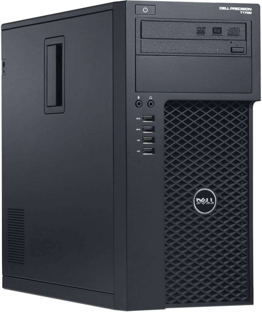 Dell Precision T1700 Workstation i7, 16GB RAM, 480GB SSD, 3TB HDD,GeForce GT 710 2GB, Windows 10, WiFi, Wireless Keyboard and Mouse (Renewed)