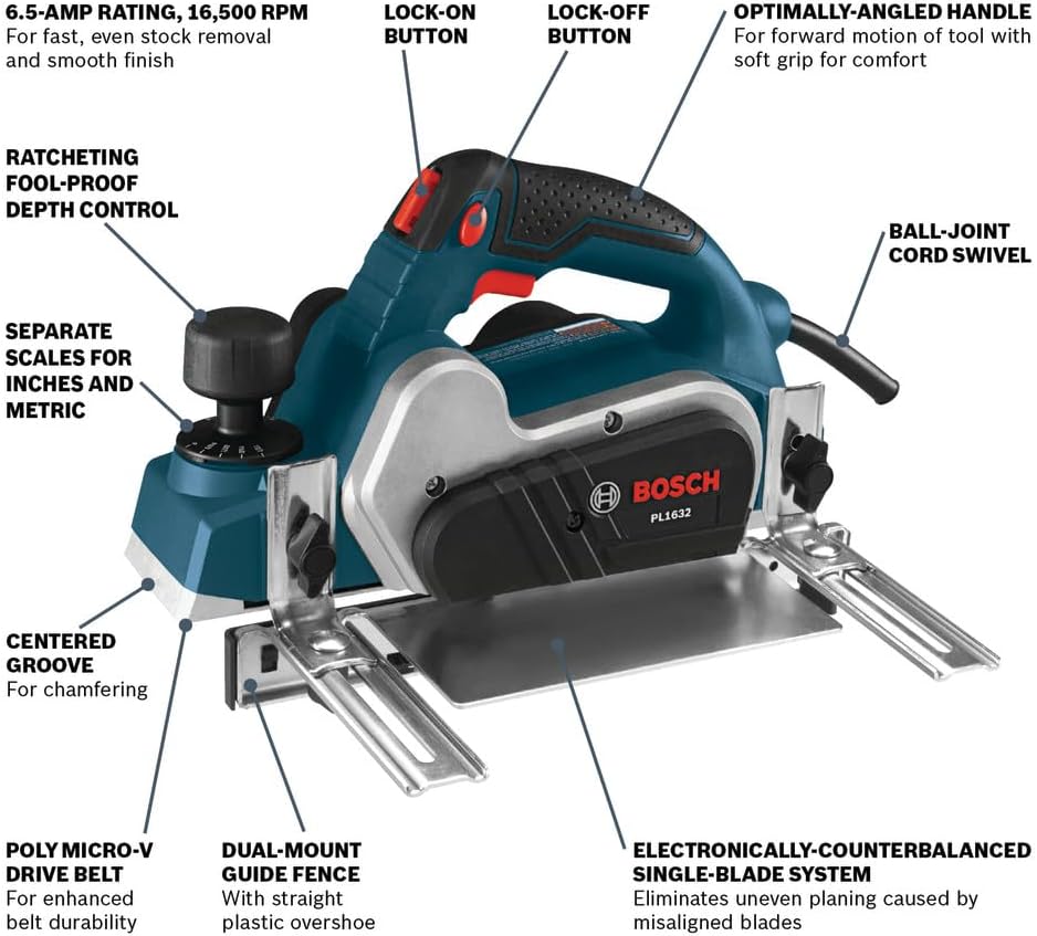 Bosch PL1632 3-1/4 In. Planer