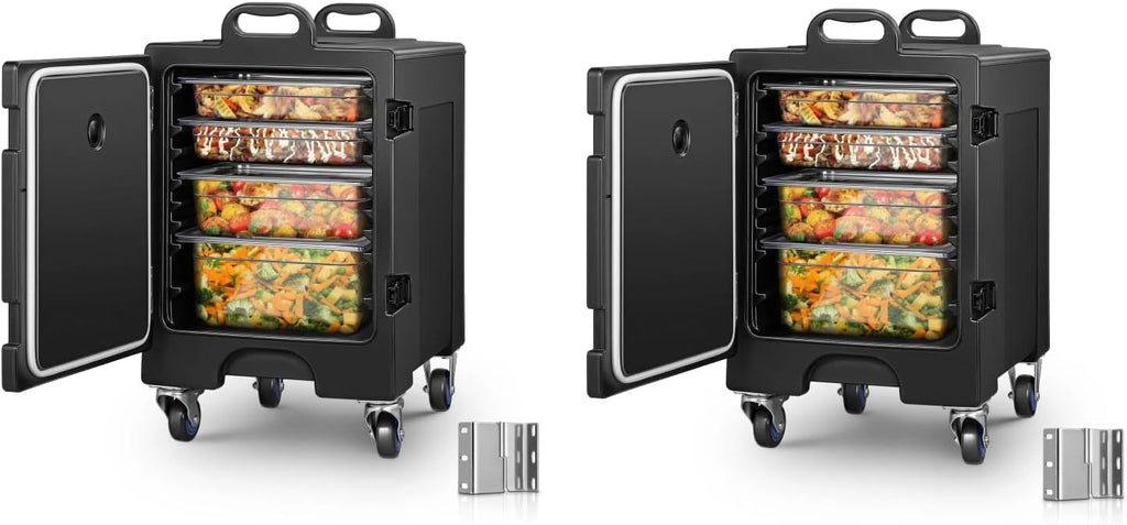 Catering Food Warmer, LLDPE Insulated Food Pan Carrier for Stackable, Handles, Hot Box Food Warmer for Party, Restaurant 2Pcs