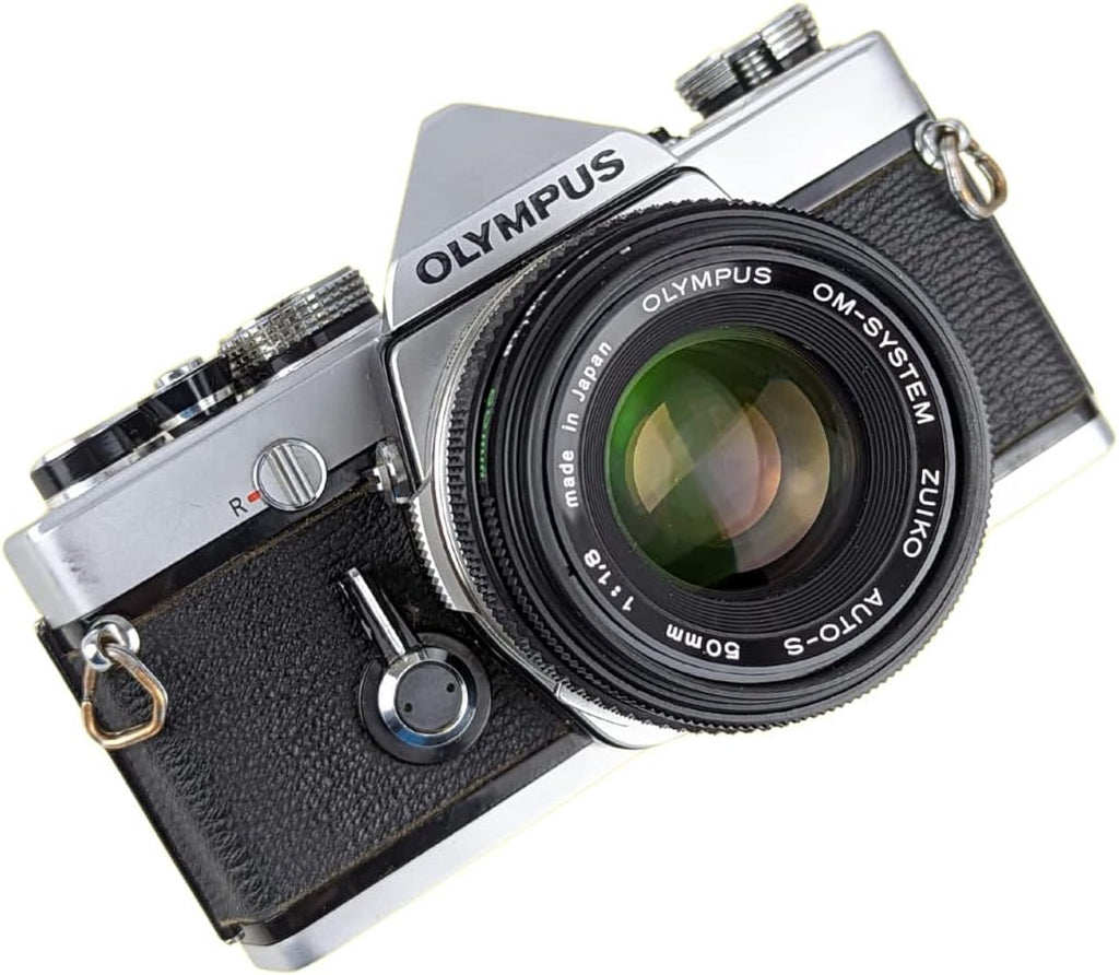 Olympus OM 1 Vintage 35mm SLR Film Camera with f/1.8 50mm Prime Lens (Renewed)