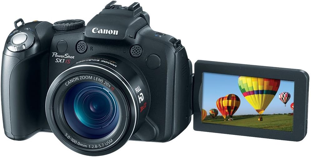 Canon PowerShot SX1IS 10 MP CMOS Digital Camera with 20x Wide Angle Optical Image Stabilized Zoom and 2.8-inch LCD