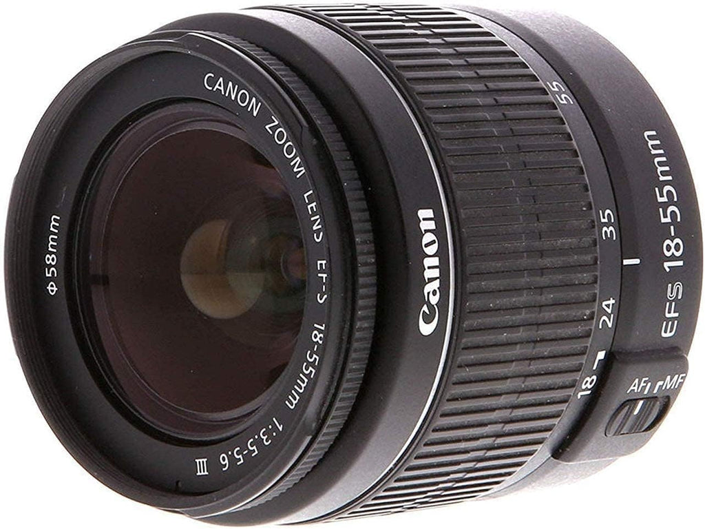 Canon EOS 2000D Rebel T7 Kit with EF-S 18-55mm f/3.5-5.6 III Lens + Canon 75-300 Lens+ Accessory Bundle +TopKnotch Deals Cloth (Renewed)