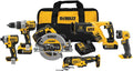 DEWALT Power Tools Set 20V MAX, 6 Tools Cordless Power Tool Combo Kit , 2 Batteries, Charger, Hammer Drill Driver, Impact Driver, Circular Saw, Reciprocating Saw, Oscillating Multi-Tool,LED (DCK694P2)