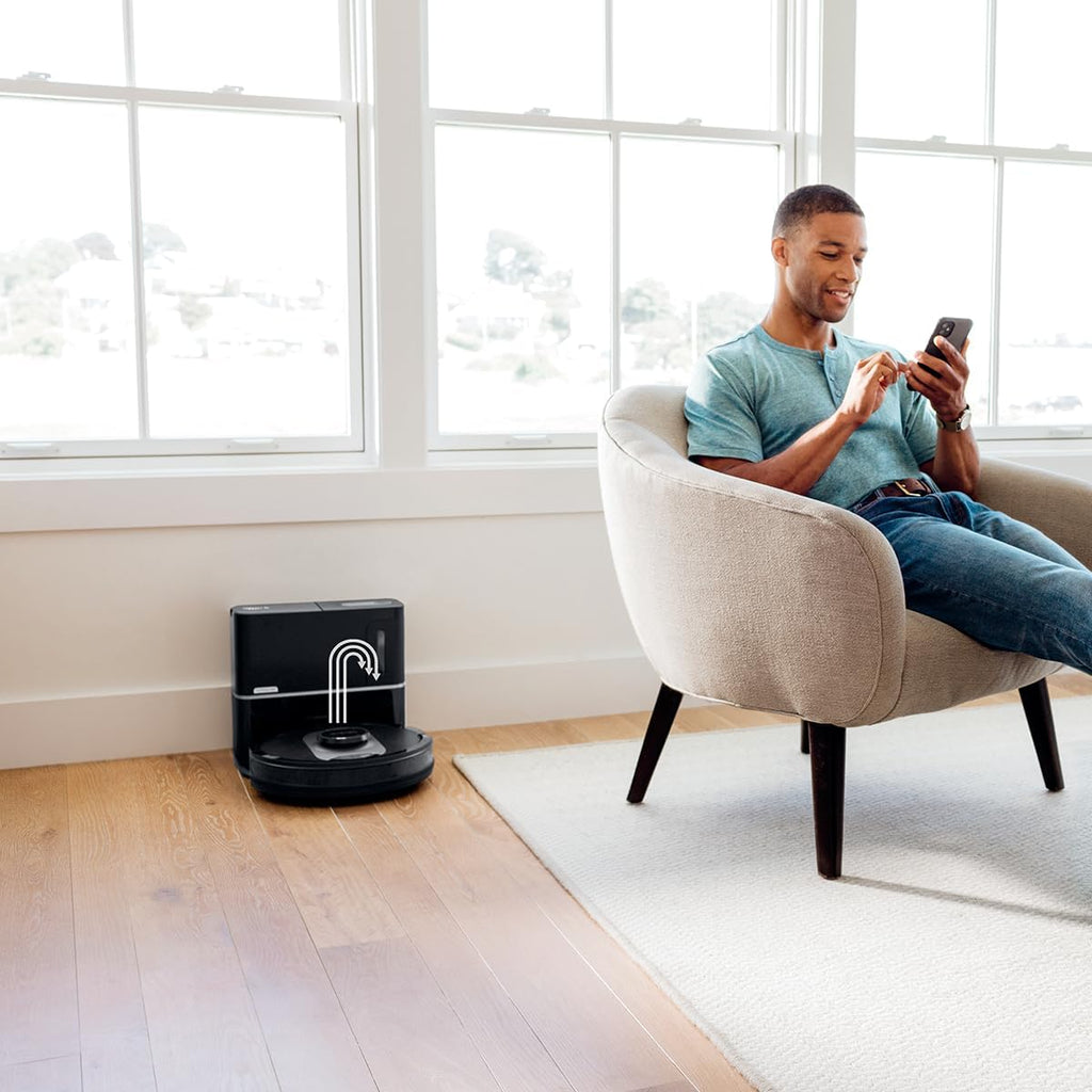 Shark UR2500SR AI Ultra Robot Vacuum with Self-Empty Base, Bagless, 30-Day Capacity, LIDAR Navigation, Compatible with Alexa, WiFi Connected, Black