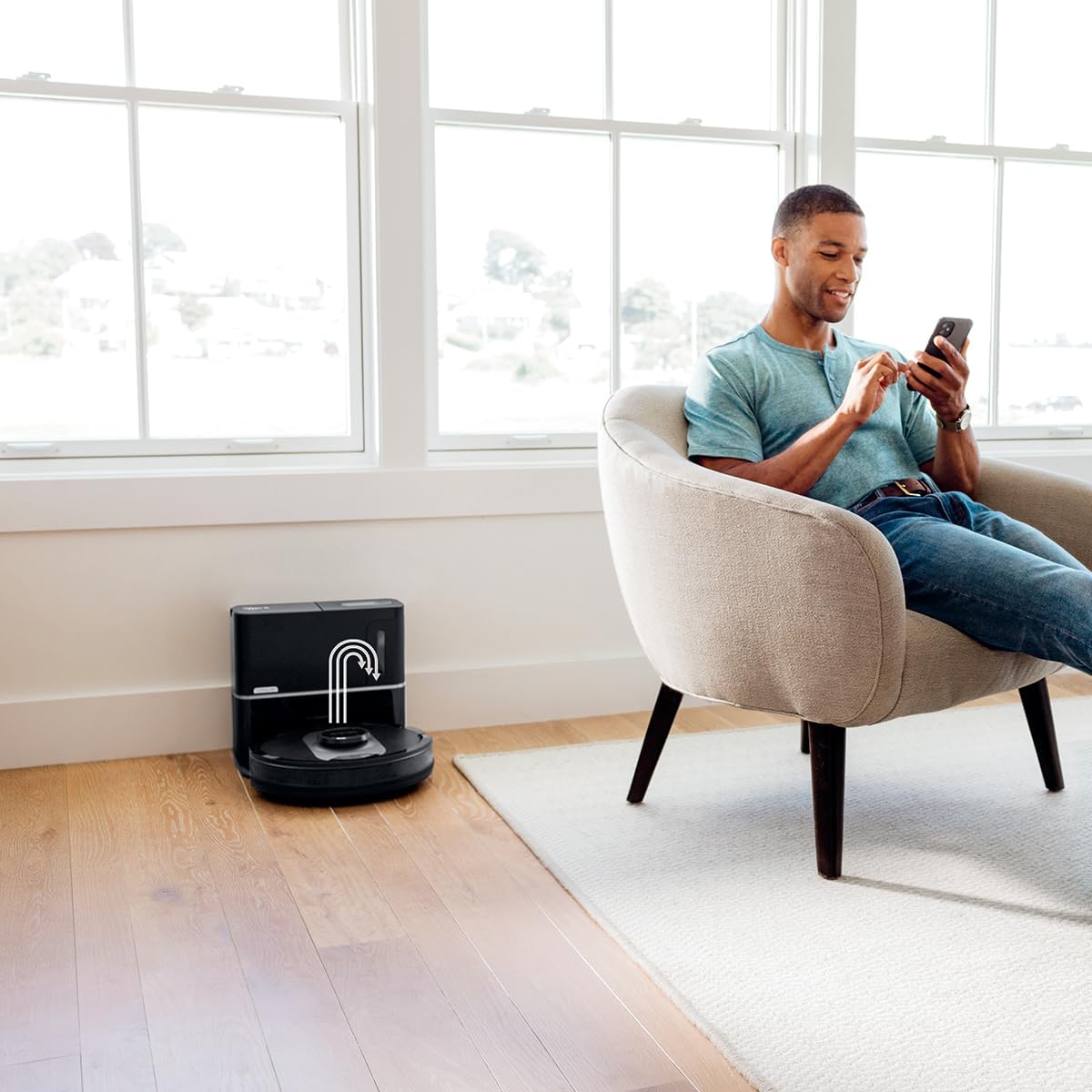 Shark UR2500SR AI Ultra Robot Vacuum with Self-Empty Base, Bagless, 30-Day Capacity, LIDAR Navigation, Compatible with Alexa, WiFi Connected, Black