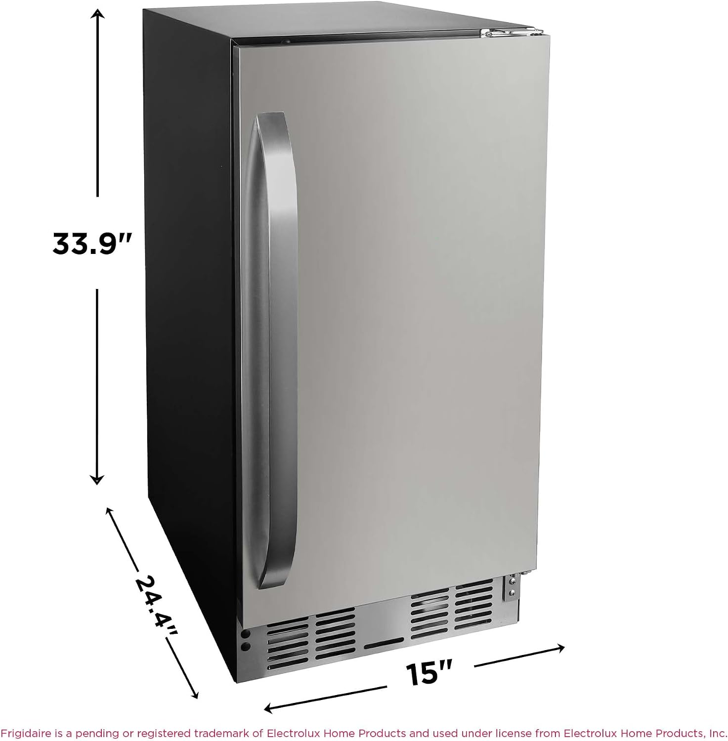 Frigidaire 3 Cu Ft Capacity built in fridge, under counter, frost free, Stainless Steel