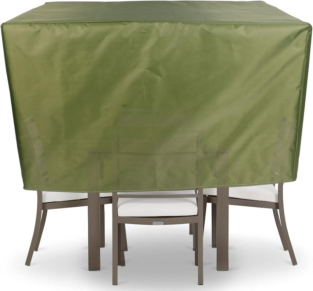 YSUEFIJO Patio Furniture Cover Rectangle 98x98x35in Garden Furniture Covers Waterproof for Rectangle Square Sofa Dining Table and Chairs, Grass Green Durable 420D Oxford Fabric with Storage Bag