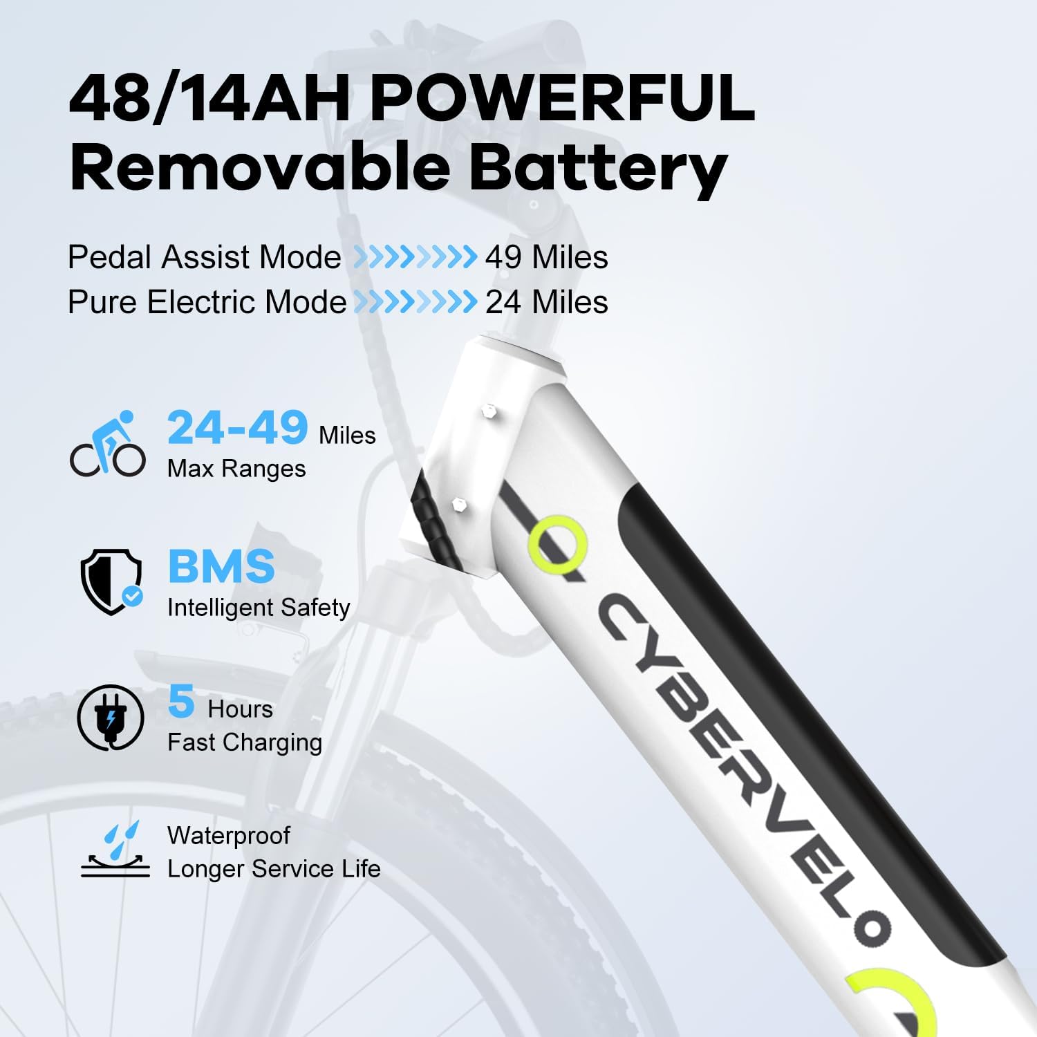 𝟏𝟎𝟎𝟎𝐖 Peak Electric Bike for Adults,up 𝟖𝟎 Miles Removable Battery Ebike, 26' UL Certified Electric Mountain E Bike,Adult Electric Bicycles for Commute Beach Snow