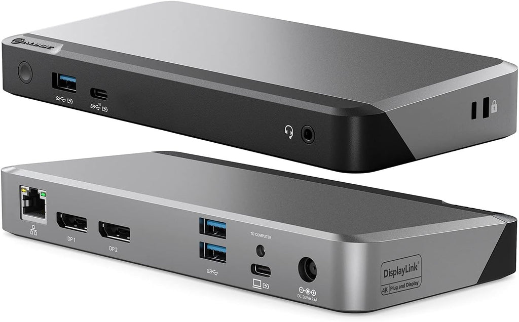 ALOGIC Dual 4K Display Universal Docking Station DX2 with 65W Laptop Compatible with Mac and Windows, 2x4K@60Hz DisplayPort,1xUSB-C 10G (with Fast Charging),3xUSB-A 5G, Audio, Ethernet