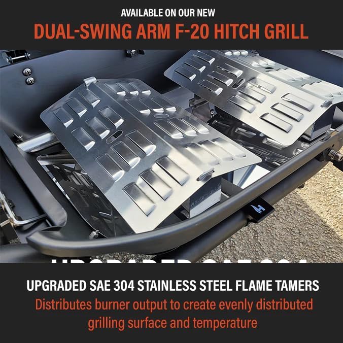 HitchFire Forge 20 Trailer Hitch Grill, Portable Grill Camping Grill, Portable Gas Grill BBQ, Small Grill for Camping Grills, Small Gas Grill Portable Grill Propane Grill, Tailgating Grill RV Grills