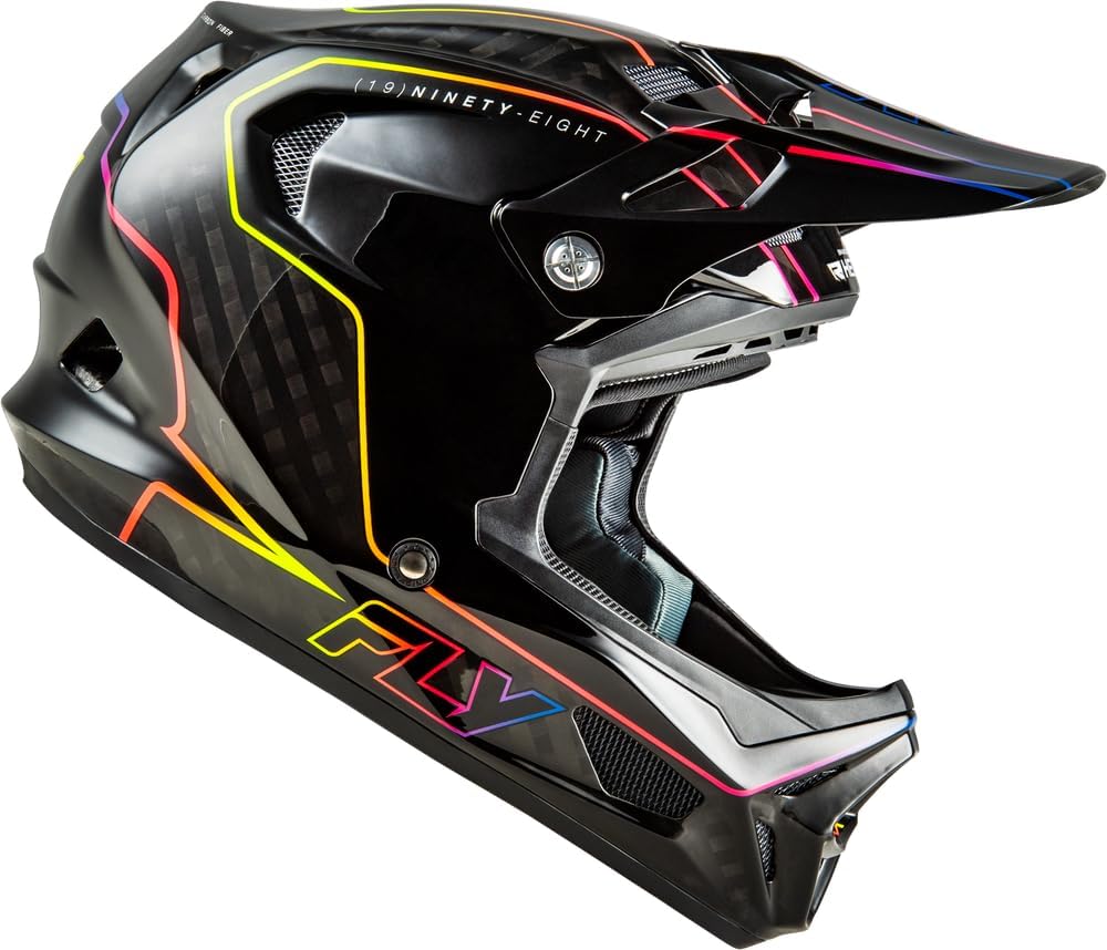 FLY Racing WERX-R Carbon Full-Face Mountain Bike Helmet — 12K Carbon Shell, RHEON, Triple-Density EPS, TFV Ventilation, Quick-Release Cheek Pads — Downhill / BMX