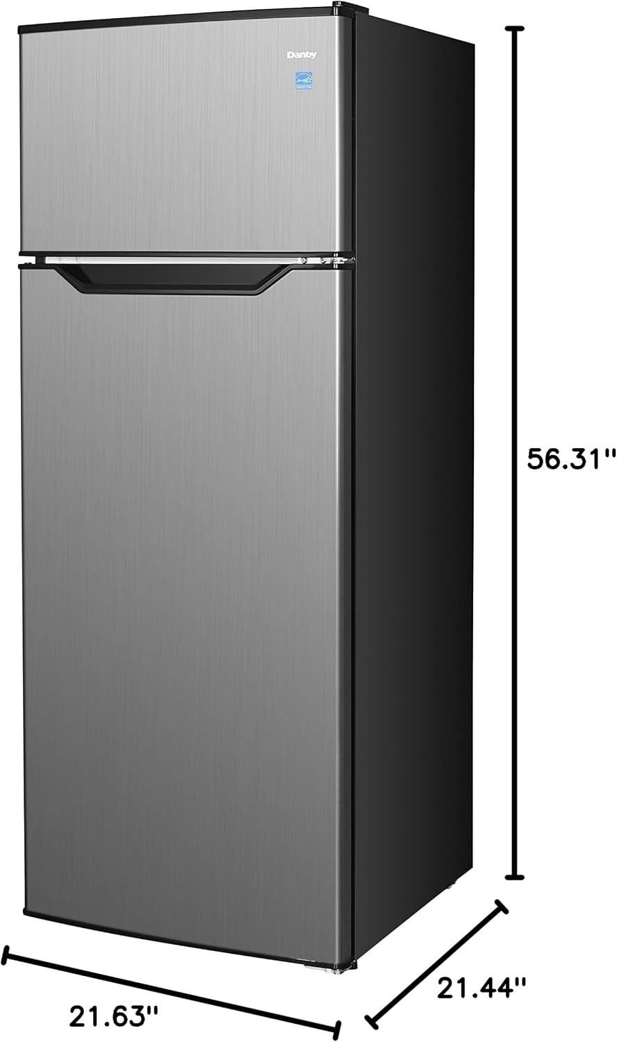Danby DPF074B2BSLDB-6 7.4 cu. ft. Apartment Size Fridge in Stainless Steel
