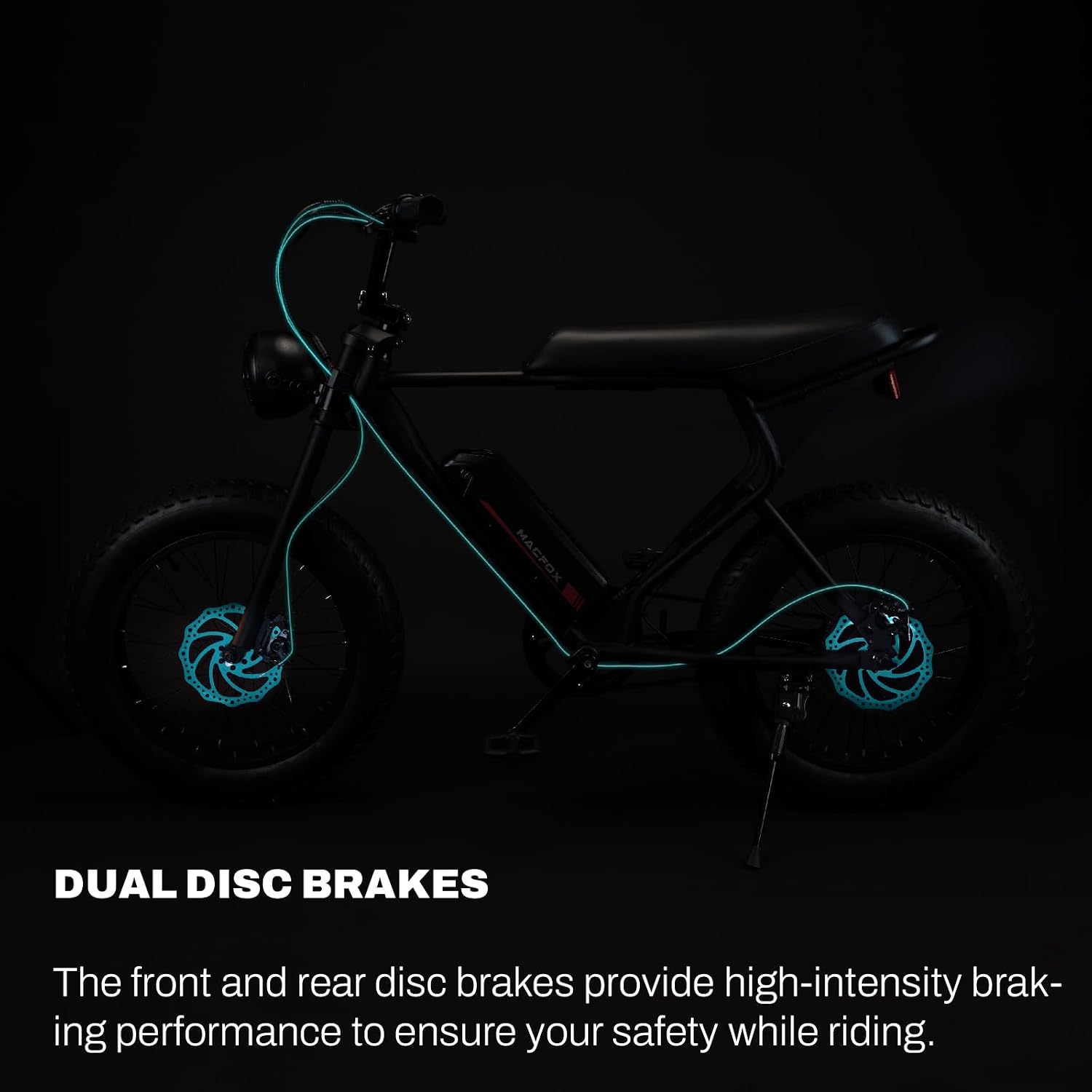 MACFOX X1S Electric Bike, Ebike 500W/48V/10.4Ah, 20' Fat Tire Electric Bicycles Up to 20MPH & 40 Miles with Retro Motorcycle Design, Removable Battery, 50N.m Max Torque (Purple+White)