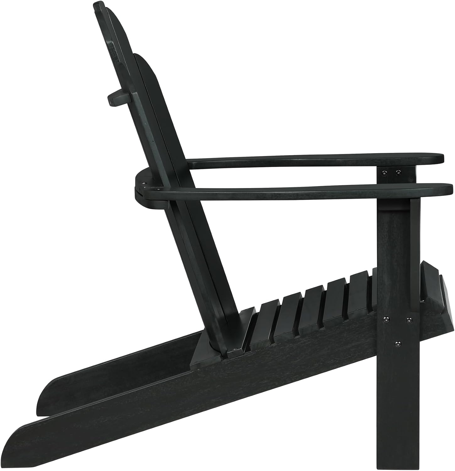 Linon Jayce Black Solid Wood Adirondack Two Piece Chair and Side Table Set