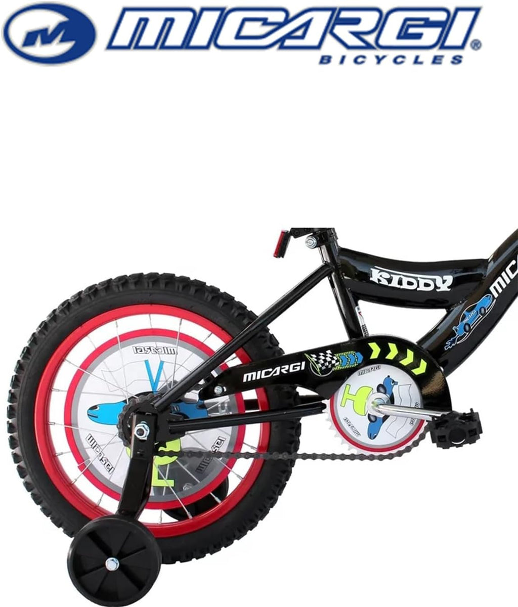 MICARGI Dragon/Ellie/Kiddy BMX Kids Bike 3-12 Age Boys Girls 16 20 inch with Kickstand Kids'Cruiser Bike with Coaster Brake Bell and Training Wheels Multiple Colors