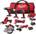 Milwaukee M18 Cordless Combo Kit (7-Tool) with Two 3.0 Ah Batteries, Charger and Tool Bag