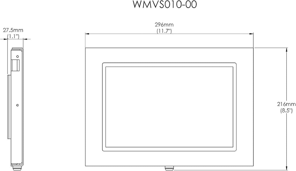 Locking Security Metal Case for Amazon Fire HD 10 2019 Used as Kiosk, POS, Store, Show Display (White, VESA & Wall Mount)