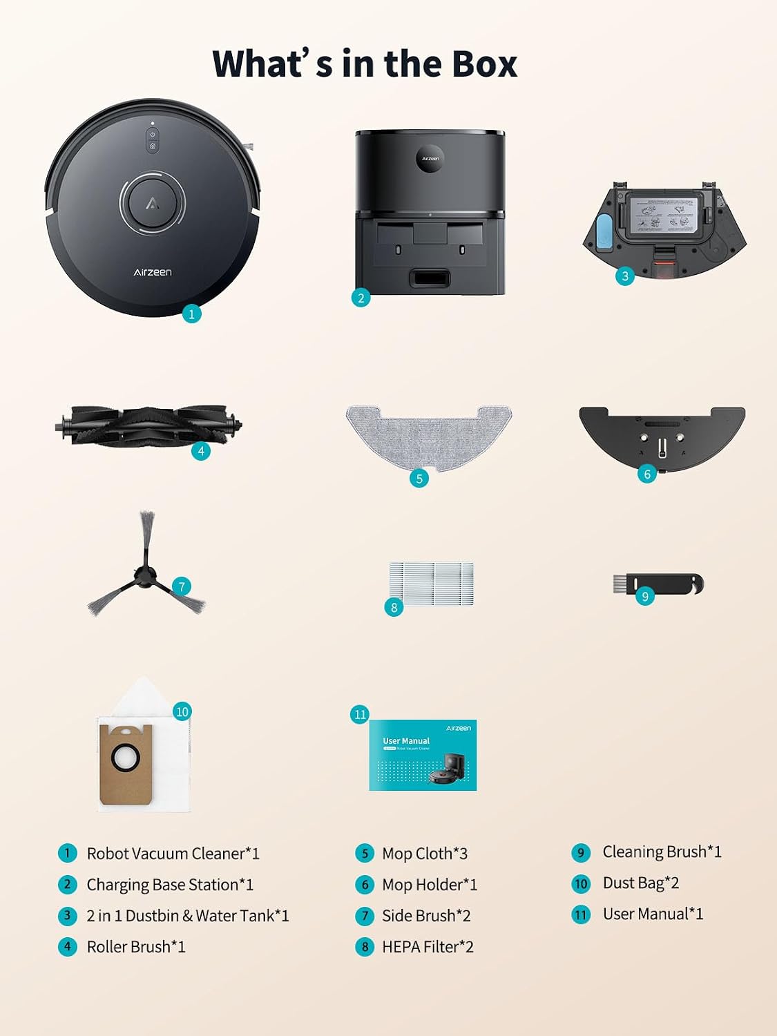 Robot Vacuum and Mop, 5000Pa Suction Self-Emptying Robot Vacuum Cleaner, Laser Navigator with Smart Mapping Robotic Vacuums, Schedule,150Mins Runtime, App Alexa Control for Carpet/Pet Hair,Q10 pro