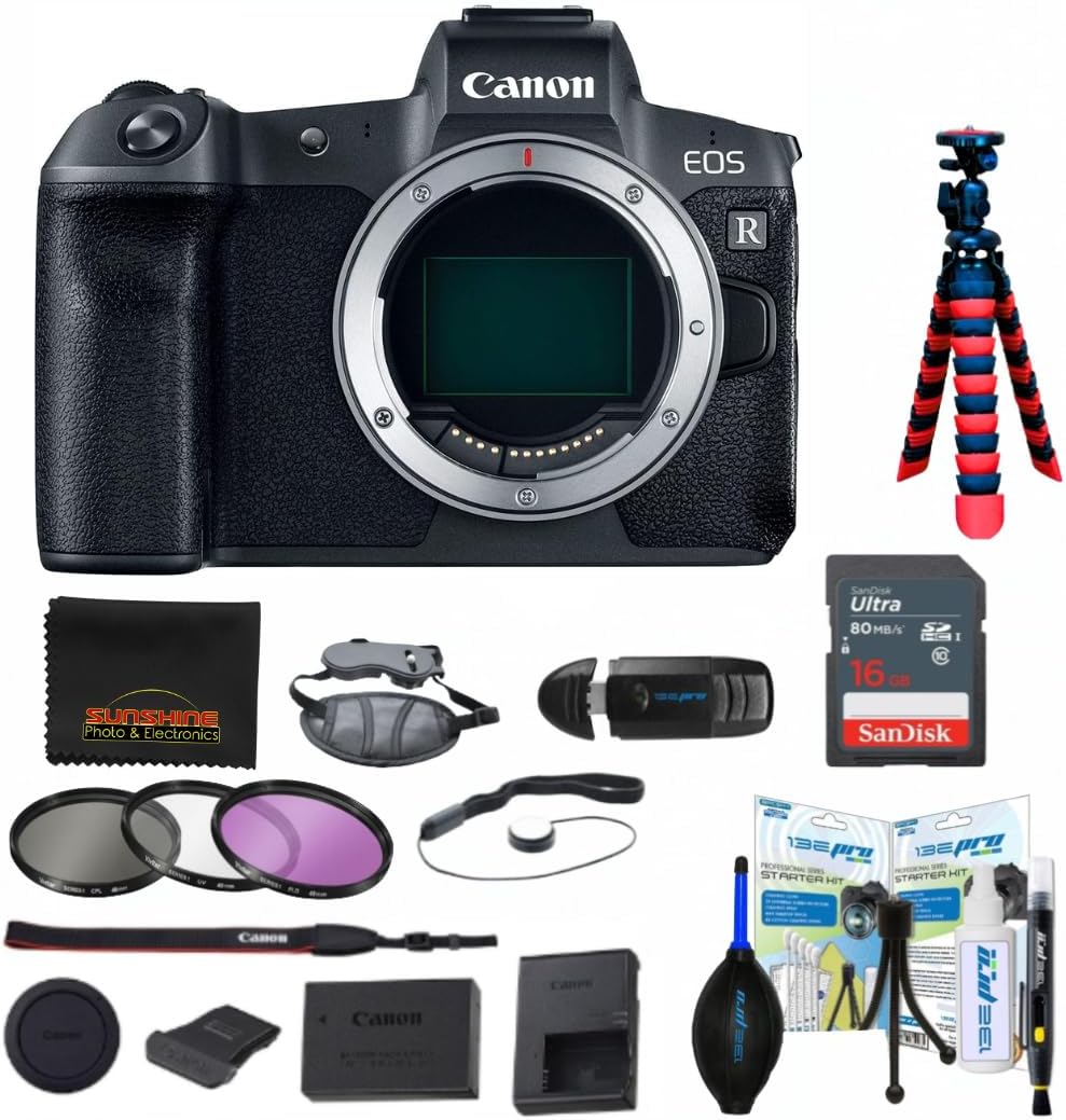 Canon EOS R Mirrorless Digital Camera (Body Only) (w/Sunshine Photo Deluxe Bundle)