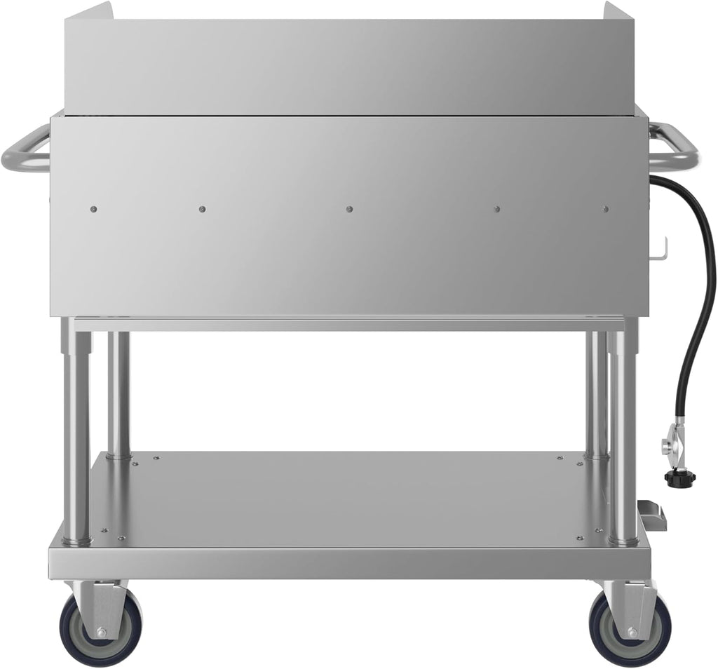 36 in. Commercial Outdoor Propane Grill with Griddle in Stainless-Steel, ETL Listed (CGKIT3-36G)