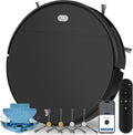 Robot Vacuum and Mop Super Thin 2 in 1 Robotic Vacuum Cleaner Up to 4500Pa Suction with Schedule Clean Mute Super Remote Control/App/Voice utomatic Recharge Ideal for Pet Hair Vacuums All Floors-Black