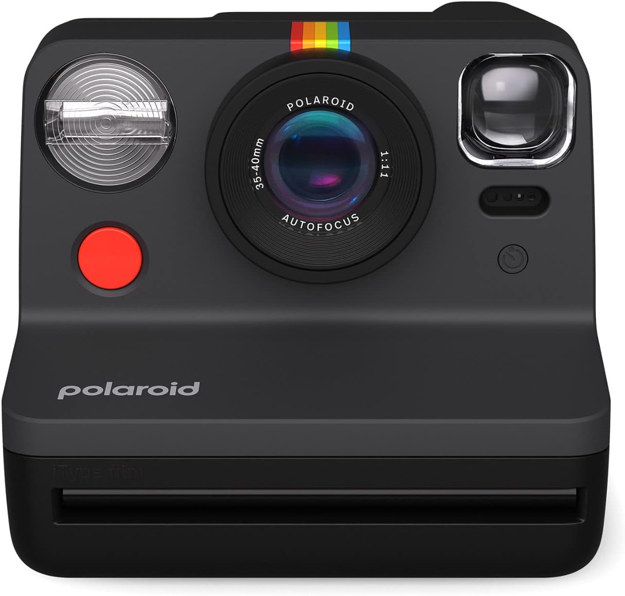 Polaroid Now 2nd Generation I-Type Instant Film Camera (Black), Shoot and Print Bundle with Magnetic/Hanging Photo Frames and Black & White Film Instant Film (8 Exposures) (3 Items)