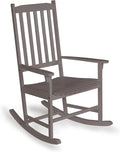 JONATHAN Y RCK300B Seagrove Farmhouse Classic Slat-Back 350-LBS Support Acacia Wood Outdoor Rocking Chair Traditional, Coastal, Cottage, Vintage, Shabby Chic, Gray Wash