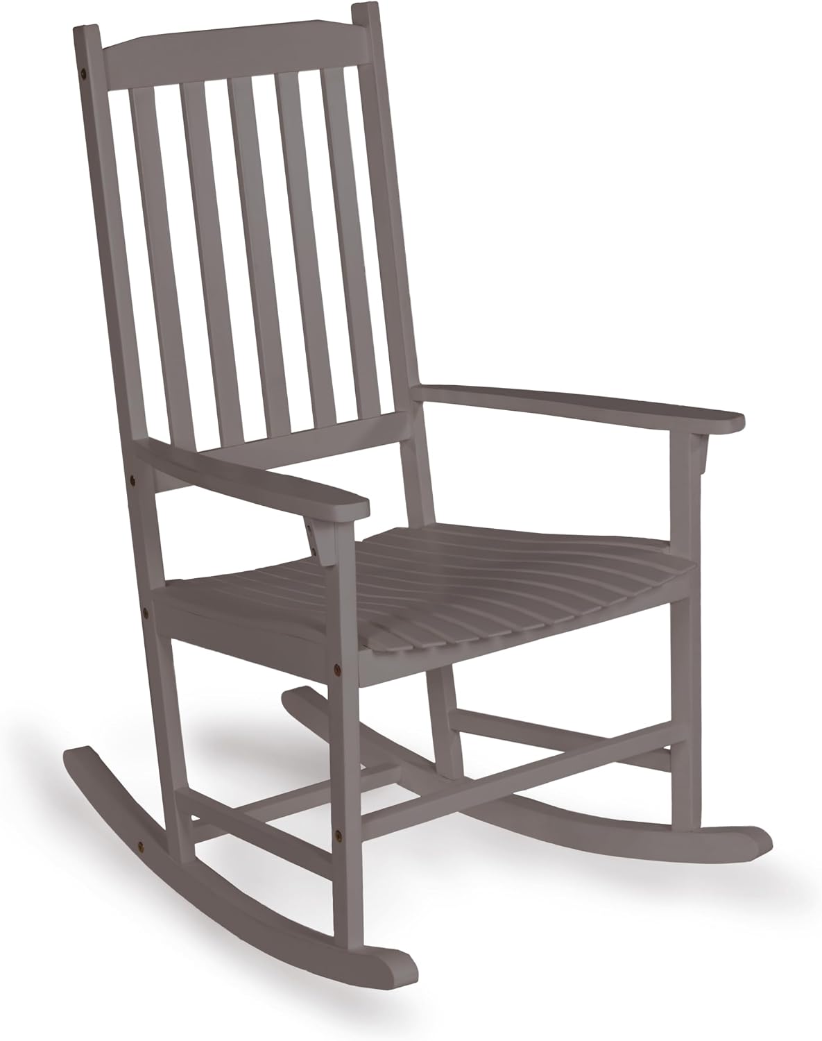JONATHAN Y RCK300B Seagrove Farmhouse Classic Slat-Back 350-LBS Support Acacia Wood Outdoor Rocking Chair Traditional, Coastal, Cottage, Vintage, Shabby Chic, Gray Wash