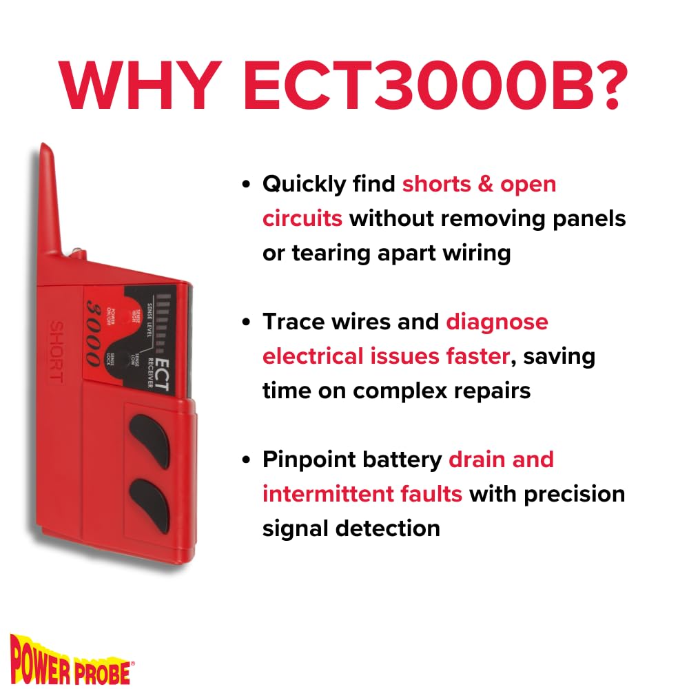 Power Probe ECT3000 Circuit Tracer for Shorts and Opens (Tool Only)