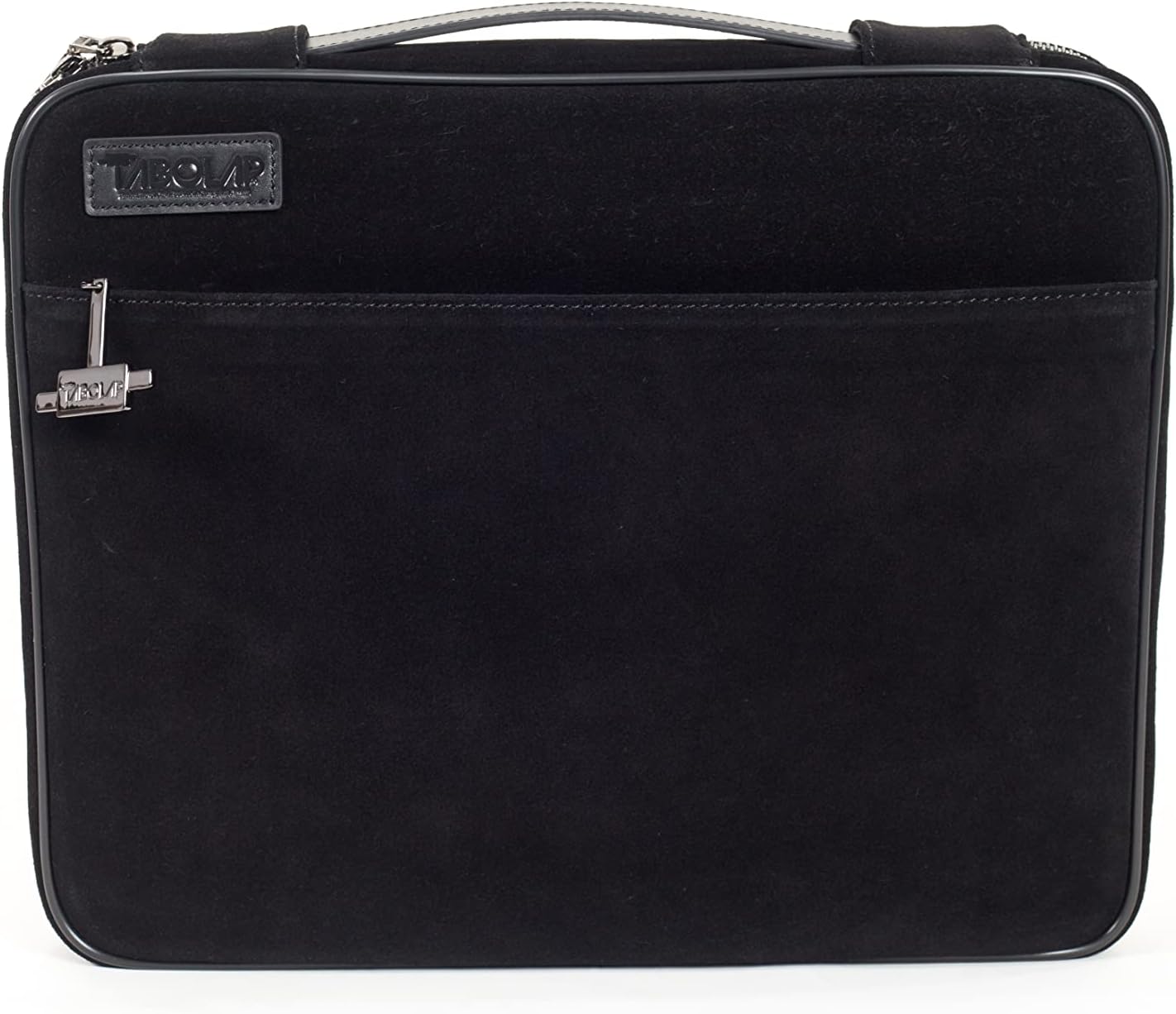 Portable Laptop Lap Desk & Sleeve in One | TaboLap Computer Sleeve Convertible to a Non-Slip LapDesk w/a Bottle Cup Holder & 2 Retractable Trays to Left/Right | 13 Inches | Black Neoprene