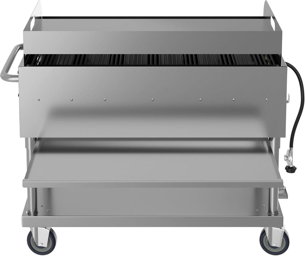 48 in. Commercial Outdoor Propane Gas Grill with Griddle, ETL Listed in Stainless-Steel (CGKIT4-48G)