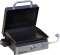 18 Inch Portable Gas Propane Griddle with Lid & Non-stick Ceramic Coated Baking Pan, Outdoor Tabletop Propane Grill for Cooking, Barbecue, Camping Tailgating